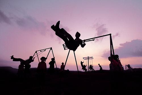 Swing in the night