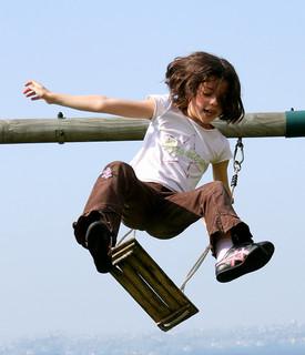 Jump from a swing