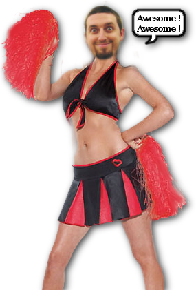 Jdub as a cheerleader