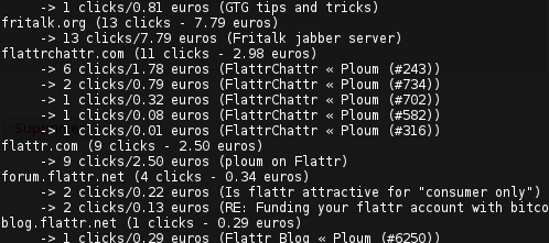 output of flattrstat