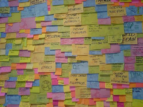 A post-it wall